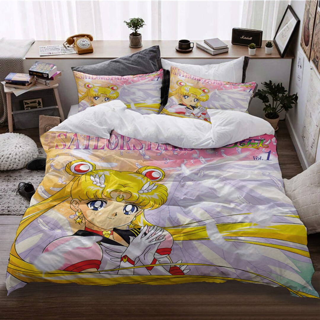 Personalized Sailor Moon Duvet Covers Bedding Settwin Full Etsy