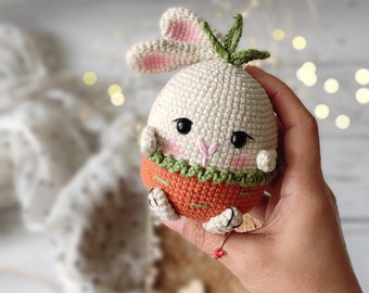 Easter Bunny English Pattern,Happy Easter, Easter Toy And Gift,Amigurumi Easter Bunny