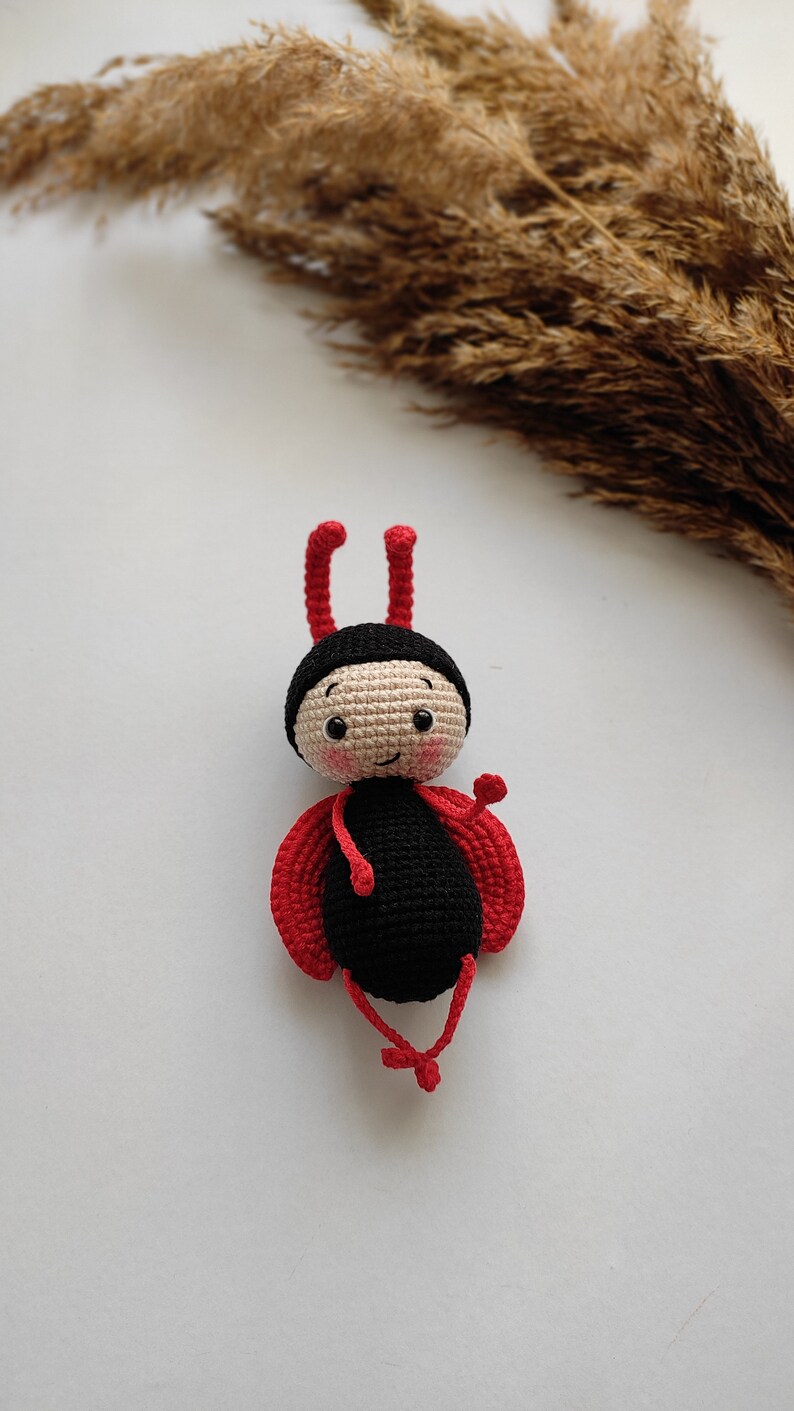 Ladybug, Amigurumi Animal, English Amigurumi Pattern, Amigurumi Ladybug,Crochet Ladybug image 5