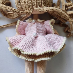 Lily Amigurumi Doll,In Vintage Dress, Handemade And Playmate, Crocheted English Pattern 画像 9