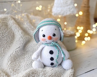 Snow Boy Eng Pattern, Snowman Amigurumi, Amigurumi English Pattern, Amigurumi Snowman, Crochet Snowman, Amigurumi Toy