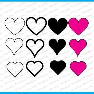 SVG Files for Cricut, Heart bundle in SVG, PNG & pdf files, Digital Download - good for Commercial use, heart frame