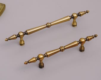 Antique Brass Cabinet Door Pulls: European Solid Brass Hardware