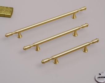 Puxadores de armário de latão vintage: puxadores de gaveta de ouro antigo