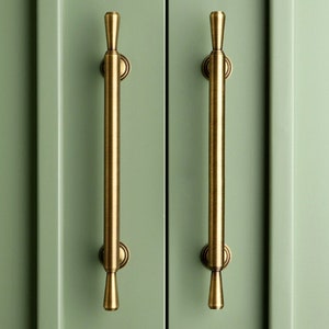 Antique Brass Cabinet Handle | Antique Gold Cabinet Pulls | Aged Brass Kitchen Pulls | Vintage Brass Drawer Pulls | Kitchen Cabinet Hardware