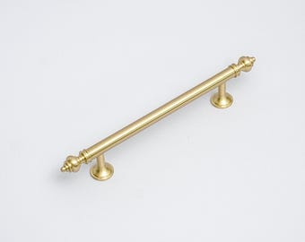 Solid Brass Cabinet Handles | Gold Kitchen Door Pulls