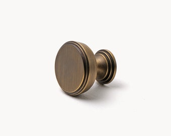 Perillas de latón envejecido para gabinetes / Perillas de tocador de oro antiguo / Perillas de latón para cajones / Perillas de latón vintage para gabinetes / Perillas y tiradores de latón