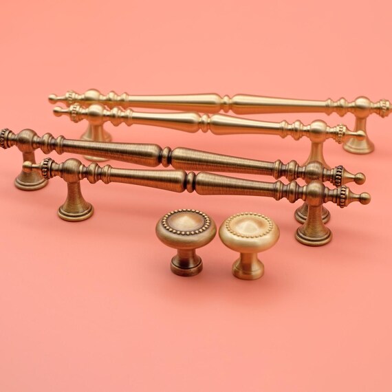 antique gold dresser pulls Brass Cabinet | Antique Cabinet Handles | Brushed Brass Kitchen Handle | Aged Brass Door Pulls | Kitchen Cabinet Hardware Mini Dresses
