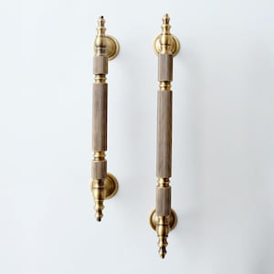 Linear Antique Brass Handles | Antique Gold Kitchen Cabinet Pulls | Aged Brass Drawer Pulls | Solid Brass Cabinet Hardware