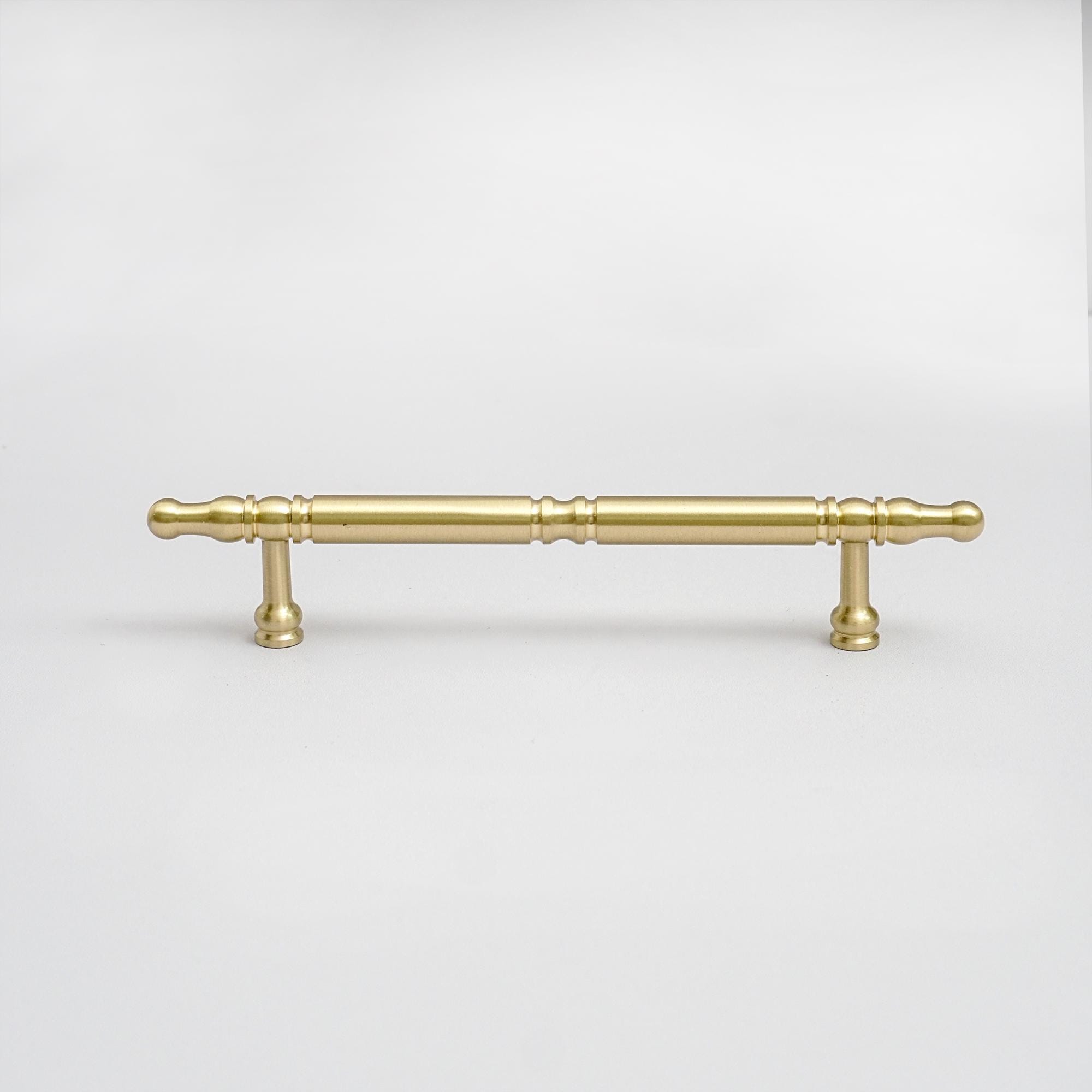 Brushed Brass Cabinet Handles | Gold Cabinet Door Pulls | Solid Brass ...