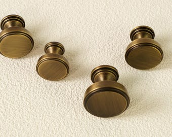 Minimalist English Brass Knobs: Versatile Solid Brass Knob Pull for Furniture