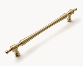 Puxadores de armário de latão acetinado | Puxadores e maçanetas de armário de latão | Puxadores de cozinha dourados | Puxadores de latão escovado | Puxadores de armário de latão | Puxadores de latão