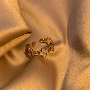 Blumen Ringe größenverstellbar Ringe Blossom Elegance Collection Ringe, Statement Ringe mit Mode