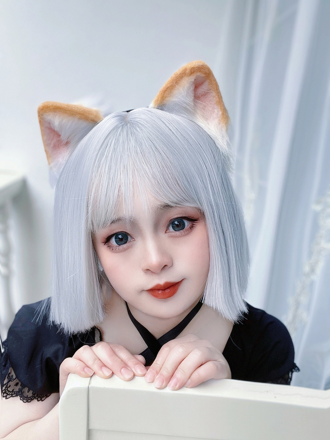 Cosplay Cat Ears Cosplay Ginger Cat Headband Hairband Black Etsy