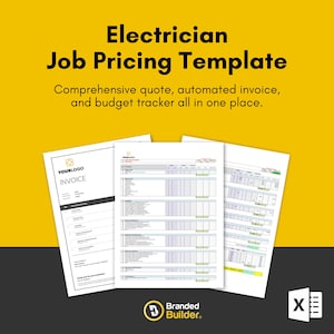 Modelo de preço de trabalho para eletricista (orçamento e fatura)