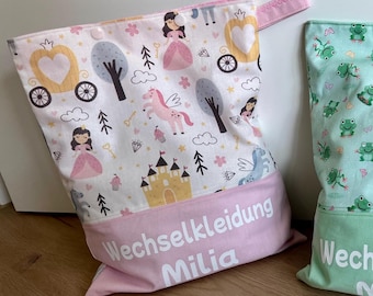 Personalized fabric change of clothes bag, bag for spare clothes for kindergarten, fabric bag customizable
