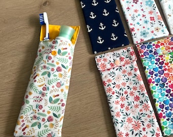Toothbrush case, fabric bag for toothbrush in various designs