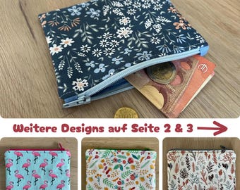 Small zippered pouch - Coin purse - Wallet - Card holder - Zippered pocket