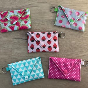 Schlüsseltasche, Taschenanhänger, Kartenhalter aus Stoff, Schlüsselanhänger, Kleiner Geldbeutel mit Schlüsselring