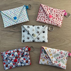 Schlüsseltasche, Taschenanhänger, Kartenhalter aus Stoff, Schlüsselanhänger, Kleiner Geldbeutel mit Schlüsselring