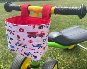 Handlebar bag for emergency vehicles - fire department, police, balance bike bag for children, bag for Puky, storage container for balance bike, Pukylino, Pukywutsch