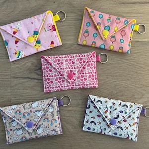 Schlüsseltasche, Taschenanhänger, Kartenhalter aus Stoff, Schlüsselanhänger, Kleiner Geldbeutel mit Schlüsselring