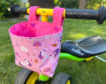 Unicorn handlebar bag, balance bike bag for children, bag for Puky, storage container for balance bike, Pukylino, Pukywutsch