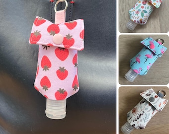 Halter für Handdesinfektion, Tasche für Desinfektion, Handdesinfektionstasche zB für Kinderwagen, Rucksack, Handtasche