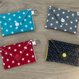 Schlüsseltasche, Taschenanhänger, Kartenhalter aus Stoff, Schlüsselanhänger, Kleiner Geldbeutel mit Schlüsselring