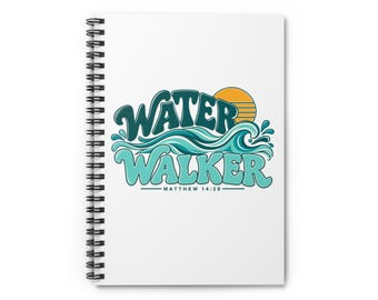 Water Walker spiral notebook | Matthew 14:29 ruled journal