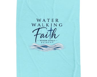 Water Walking Faith Blanket | Retreat Waves Velveteen Plush Blanket