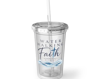 Water Walking Faith acrylic cup | faith tumbler, scripture drinkware