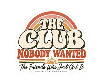 Widow The Club Nobody Wanted Sticker | Retro Rainbow Widow Friends