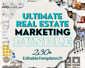 Ultimate Real Estate Marketing Bundle | Real Estate Social Media Instagram Bundle | Real Estate Marketing | Template Canva