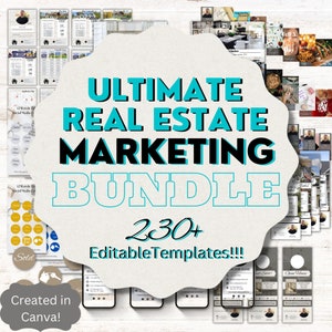Ultimate Real Estate Marketing Bundle | Real Estate Social Media Instagram Bundle | Real Estate Marketing | Template Canva
