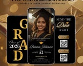 Digital Graduation class of 2026 Invitation, College Graduation Video Invitation, Animated Grad Announcement, Graduation Party Invitation769