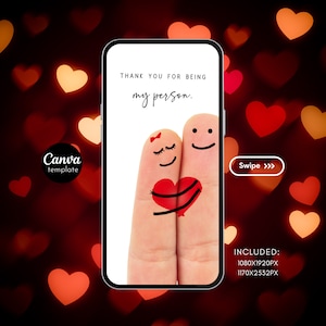 Jubiläumskarte bearbeitbare Vorlage Beste Freundkarte Danke, dass Sie meine Personenkarte für Ehemann Freundschaftskarte Valentinstag sind