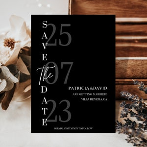Minimal Save the Date E-invite Editable Template Digital Invite Electronic Save the Date Instant Download modern wedding invite printable
