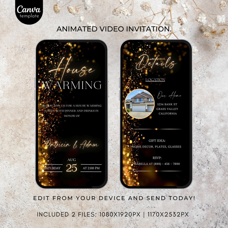 Housewarming Invitation Template Editable Housewarming Invite Digital ...