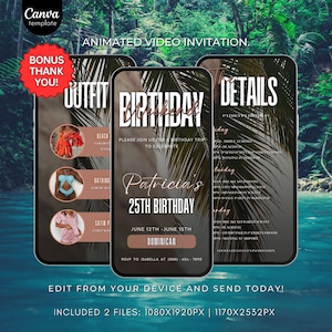 Birthday Weekend, itinerary template, travel itinerary,  Girls Trip, Birthday Weekend Invitation Video, Digital itinerary, Weekend Itinerary