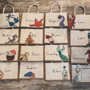 Borse tote personalizzate dipinte a mano