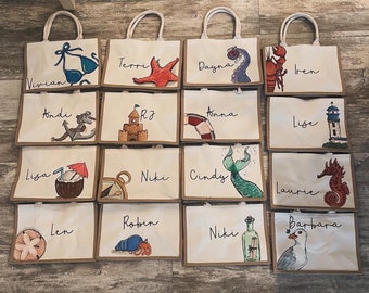 Customized Hand Painted Tote Bags