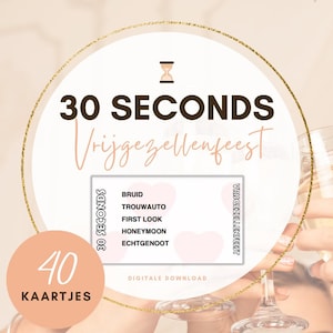 Glückszellenfeest 30 Sekunden • 40 Karten! • Nederlands (NL) • Afdrukbaar