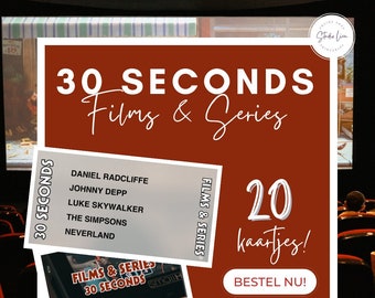 Films & Series 30 Seconds • Afdrukbaar • 20 kaartjes! • Nederlands (NL)