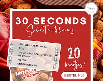 Sinterklaas 30 segundos • Afdrukbaar • 20 kaartjes! • Países Bajos (NL)