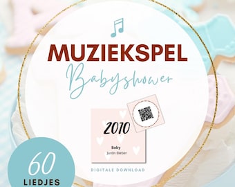 Babyshower Hitster • 60 liedjes! • Nederlands (NL) • Afdrukbaar •