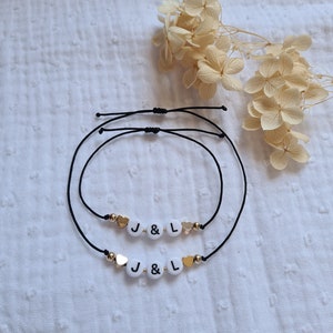 Personalized letter bracelets, customizable pearl bracelets
