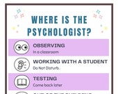 School Psychologist Door Tags/Sign