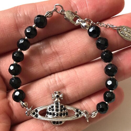 Vivienne Westwood Bracelet Black Etsy