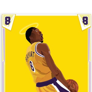 KOBE BYRANT Premium Illustration Poster, NBA Poster, Lakers Poster, Basketball Poster, Black Mamba Poster, Graphic Art, Download Ready